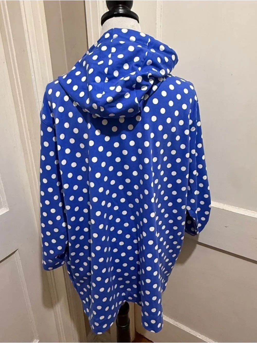 Susan Graver Blue and White Polka Dot Pull Over Top Women's XL - Picture 12 of 13